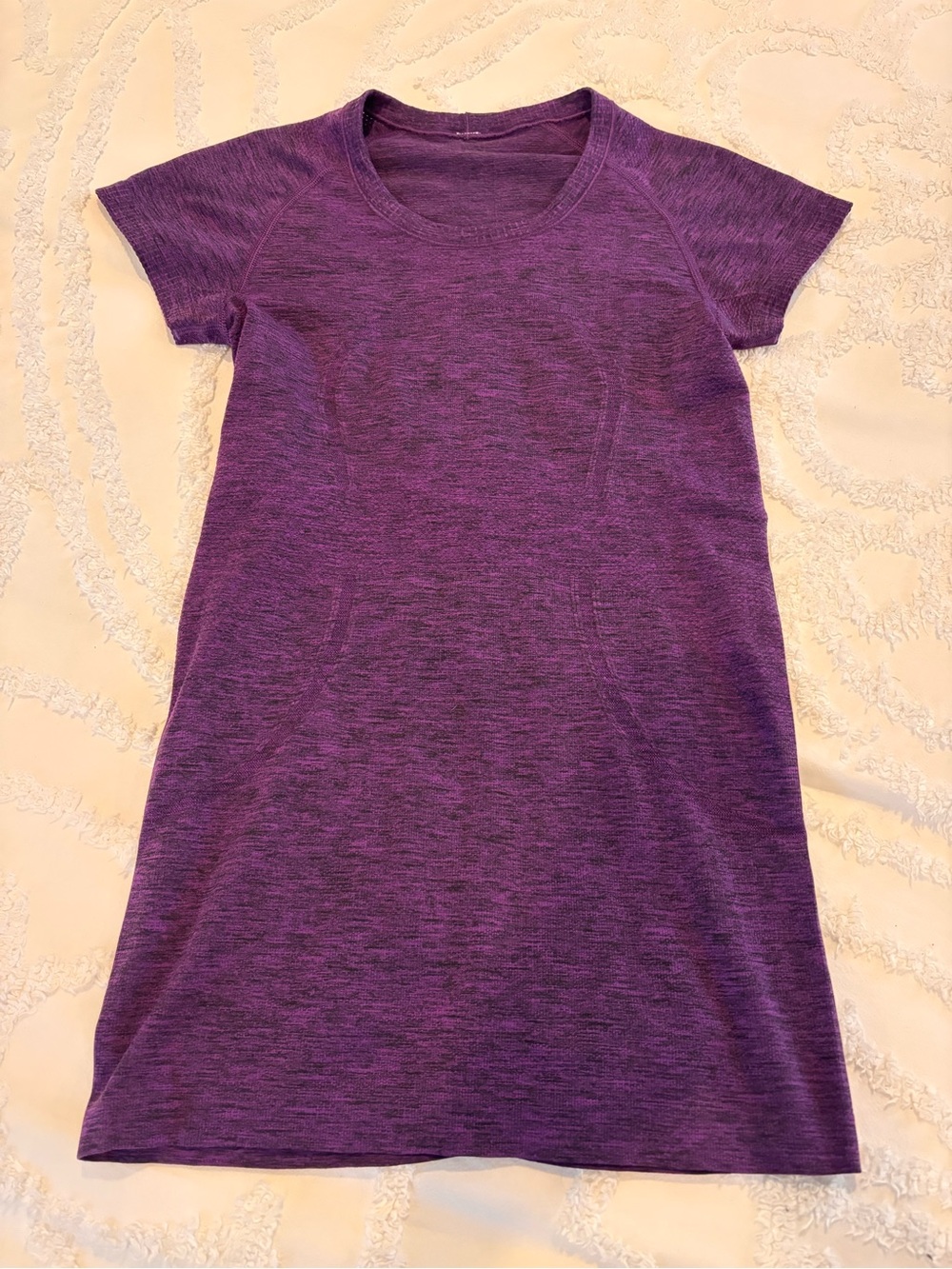EUC lululemon athletica Purple Heathered Short-Sleeve Top